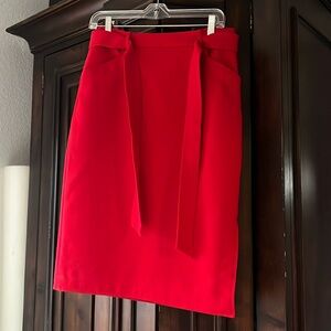 Beautiful red statement pencil skirt!